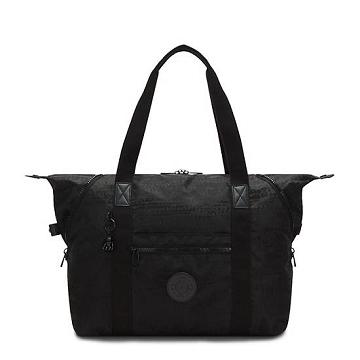 Kipling Art Medium Tote Bags Urban Black Jacquard | AU 1775JP